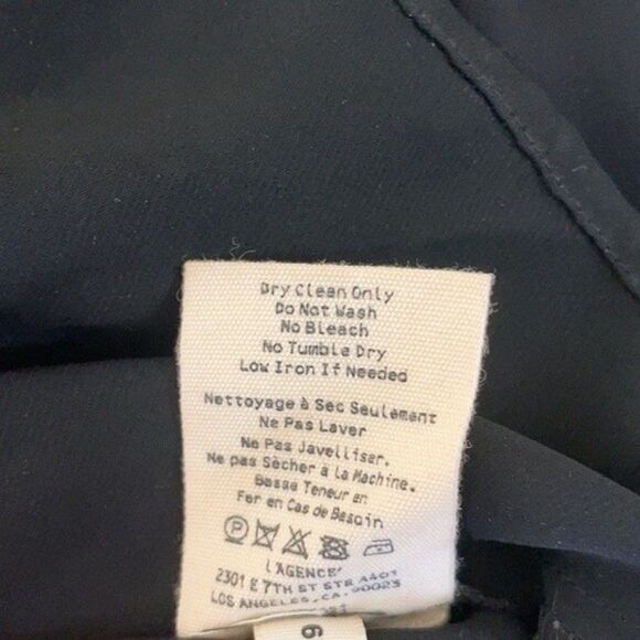2 for $30 L’AGENCE Venetta Silk Black Silk Dress - Picture 10 of 11